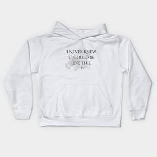 "I Never Knew"--Jai Quote, Fire & Brimstone Scrolls Kids Hoodie